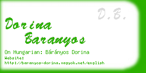 dorina baranyos business card